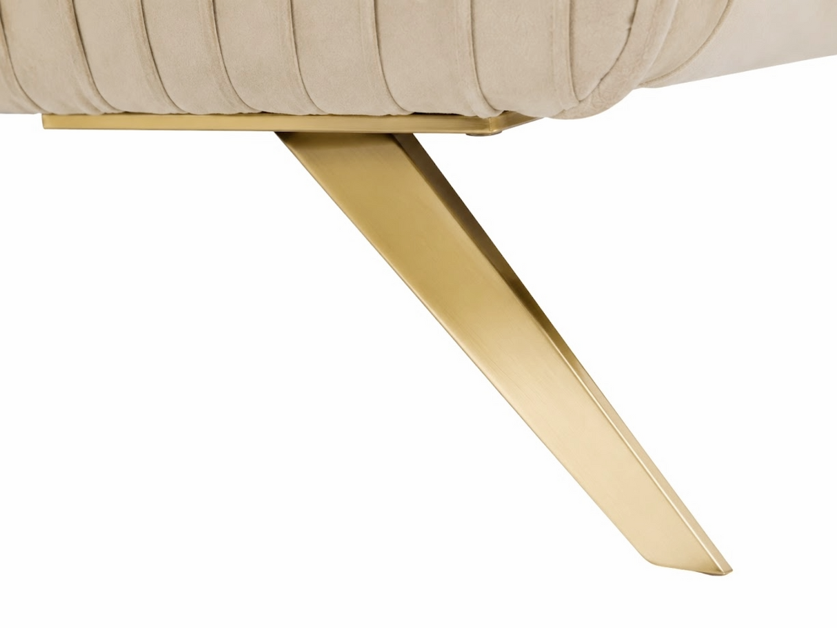 Velvet Swivel Accent Chair - Beige