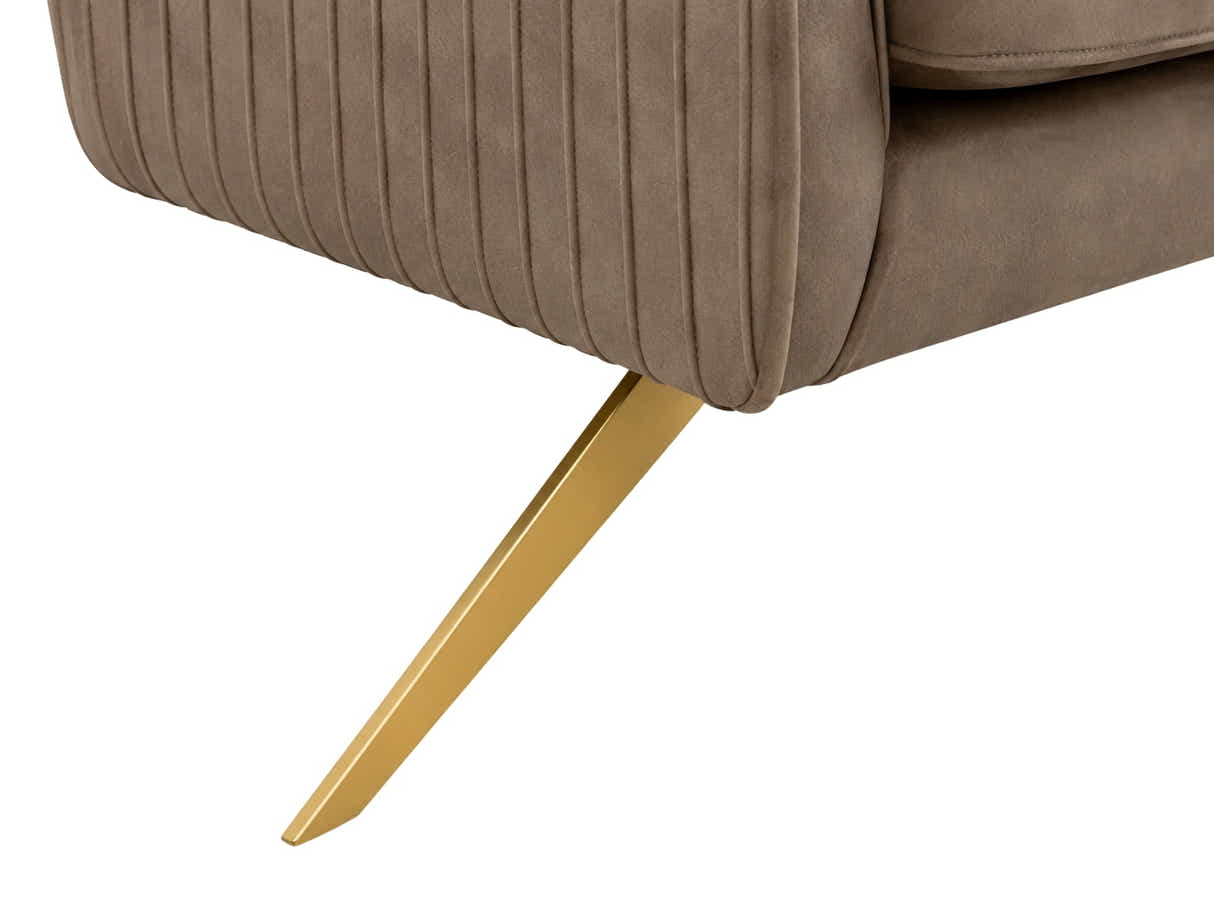 Velvet Swivel Accent Chair - Light Brown