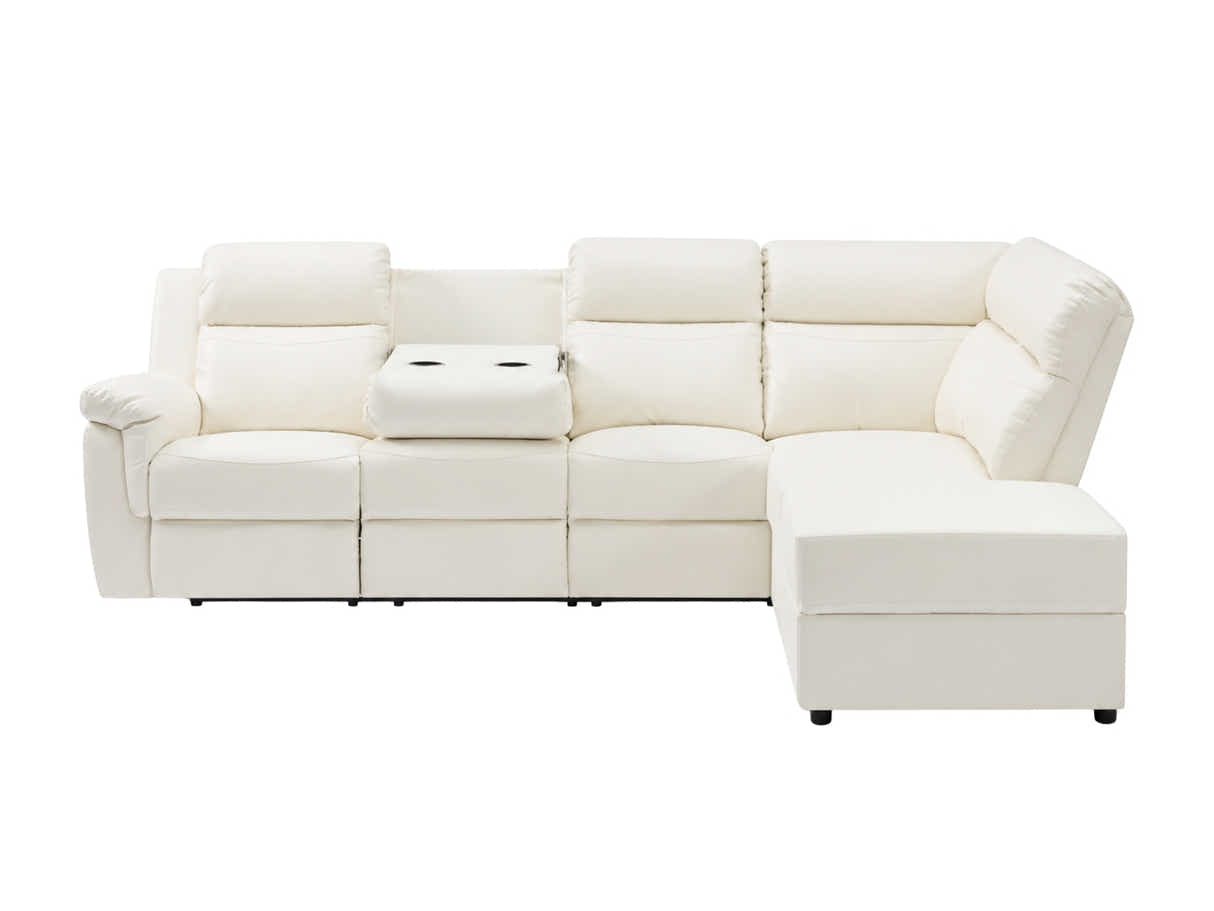 Ronae Corner Recliner Sofa PU - Beige