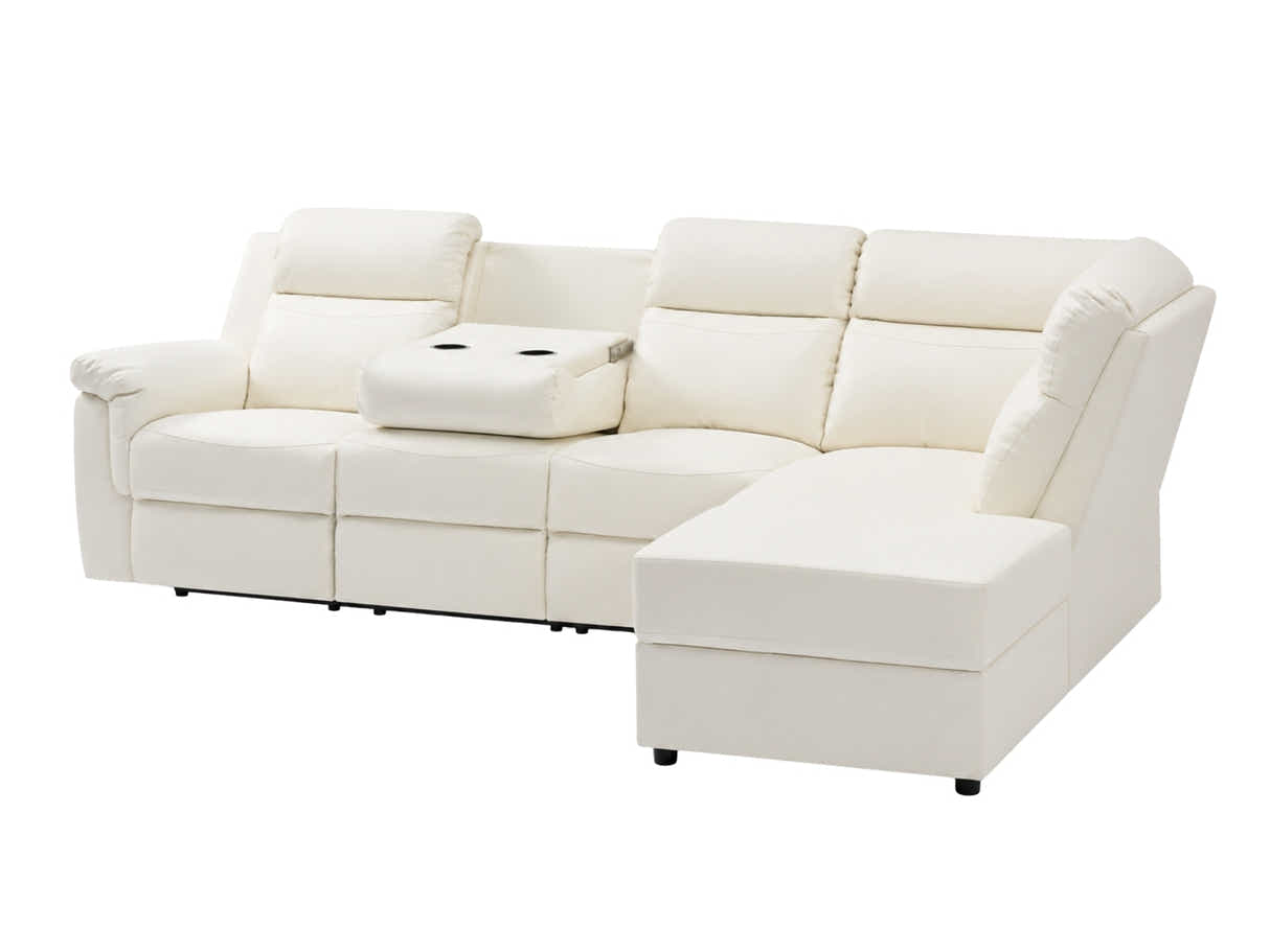 Ronae Corner Recliner Sofa PU - Beige