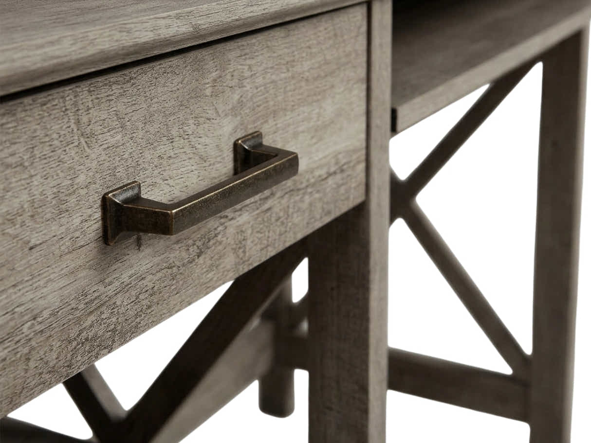 Writing Desk With Shelves Rustic Oak