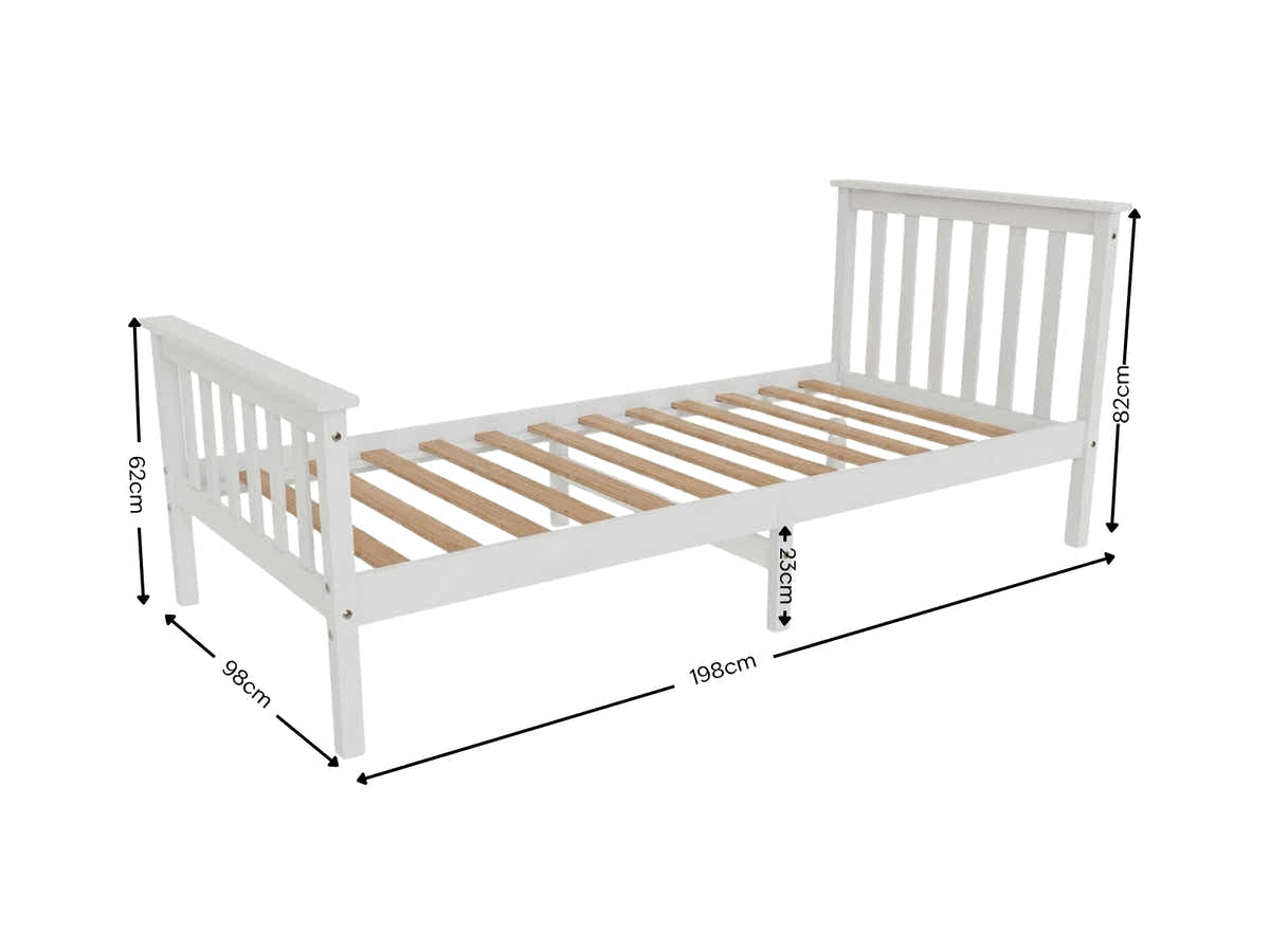 Hampshire Bed Frame White - Single