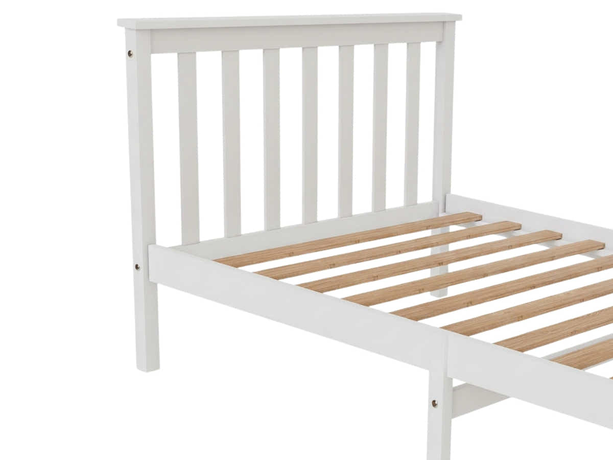 Hampshire Bed Frame White - King Single