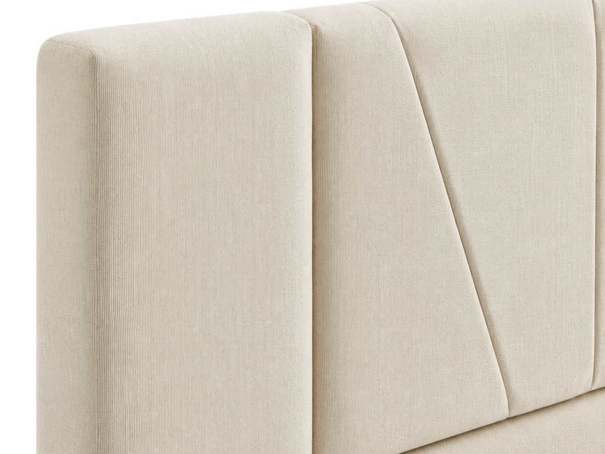 Jervis Linen Bed Frame Beige - Queen
