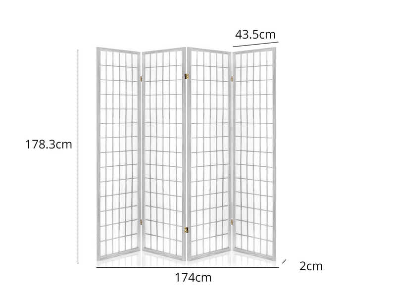 DS Room divider E P1 4 panel White