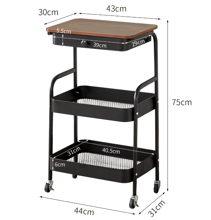 DS kitchen trolley with drawer