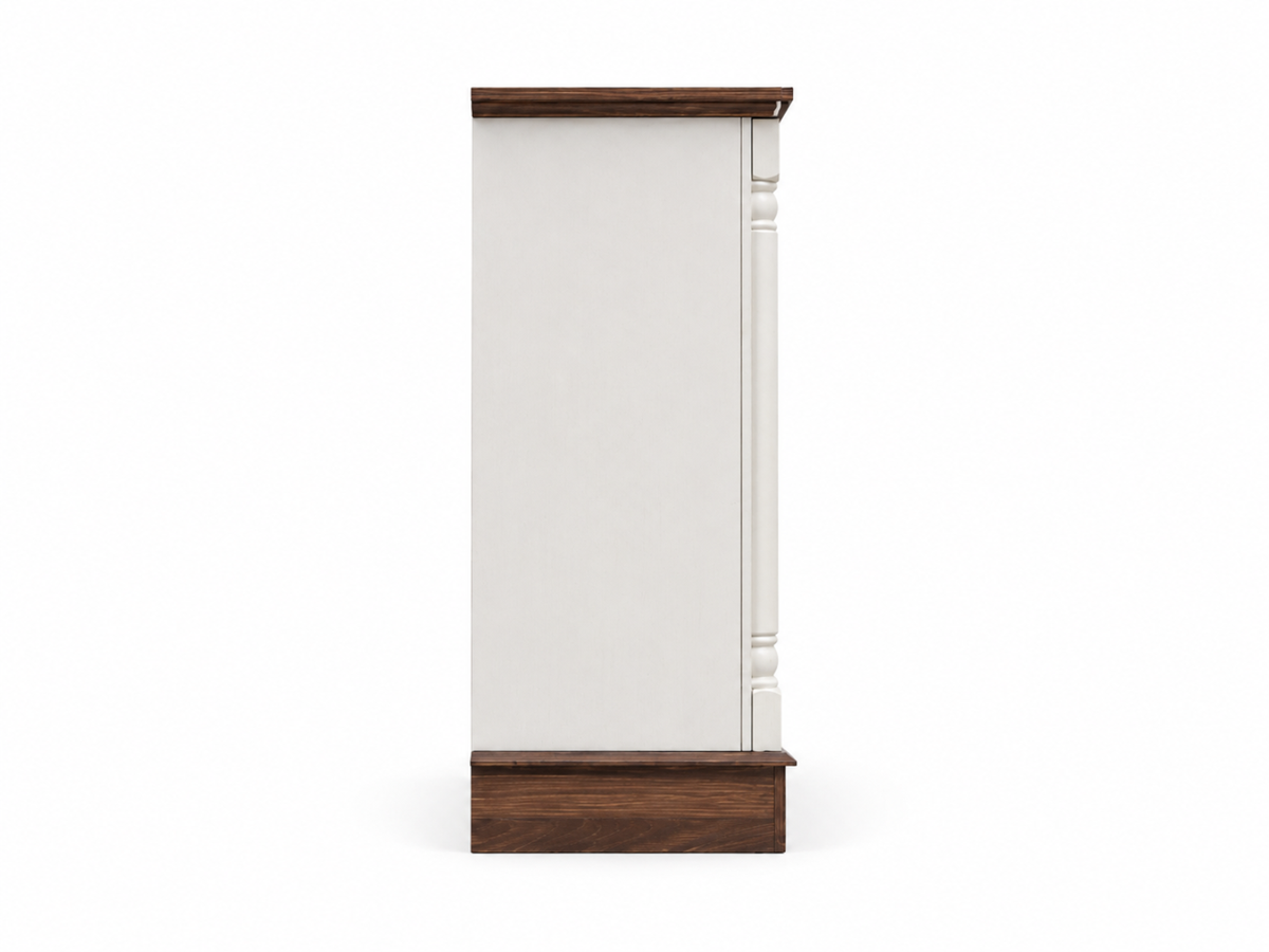8-Drawer Chest - Antique White & Rustic Brown