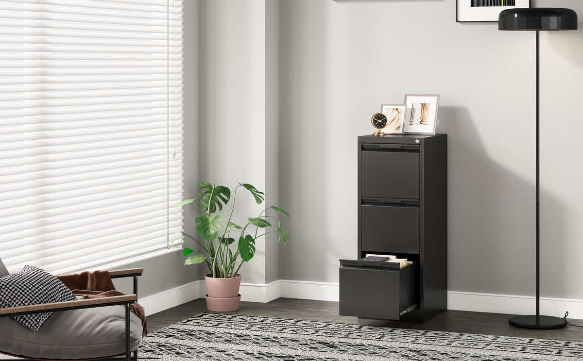 DS Mason Steel 3-Drawer File Cabinet