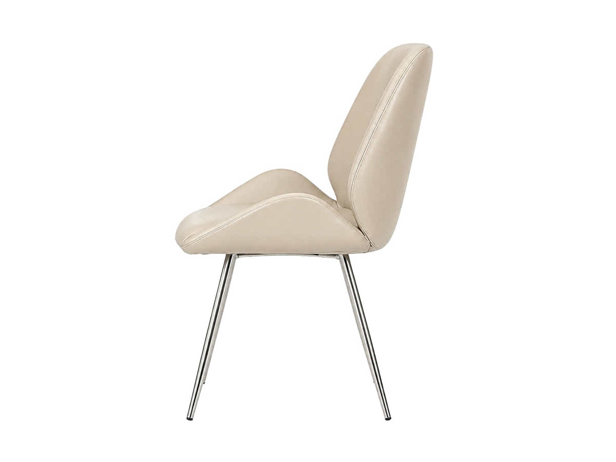 Dining Chair PU Beige - Set of 2