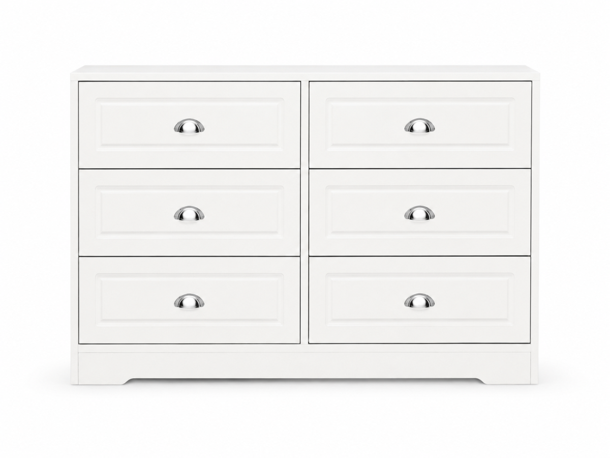 6-Drawer Dresser - White
