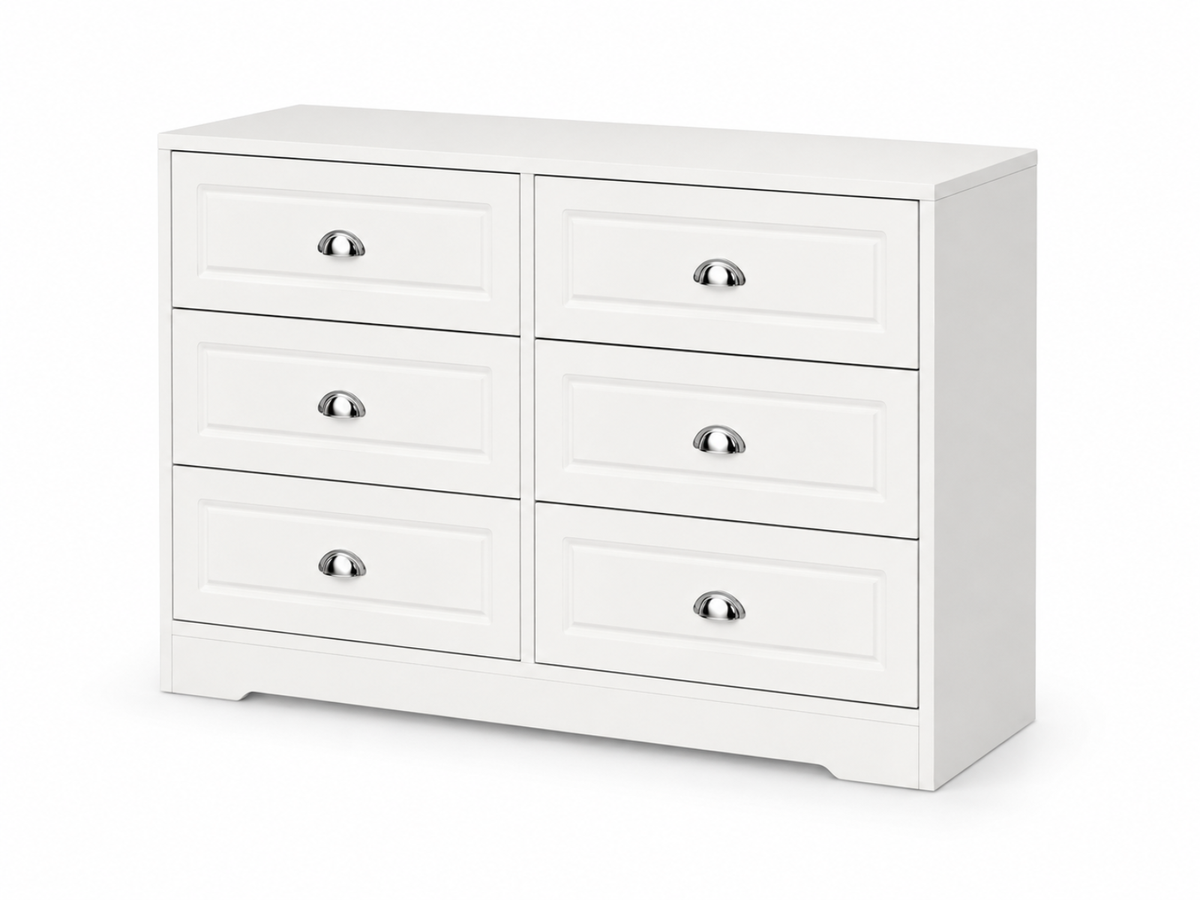 6-Drawer Dresser - White