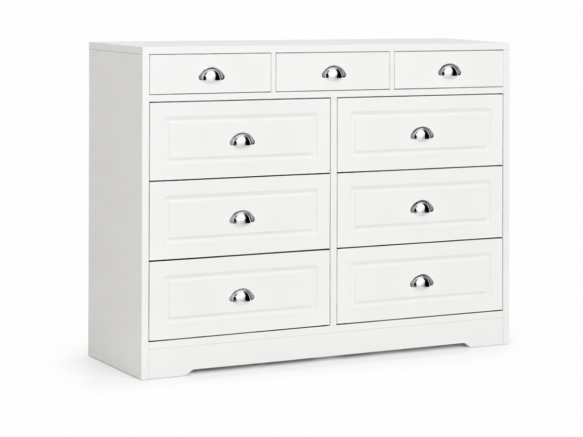 9-Drawer Dresser - White