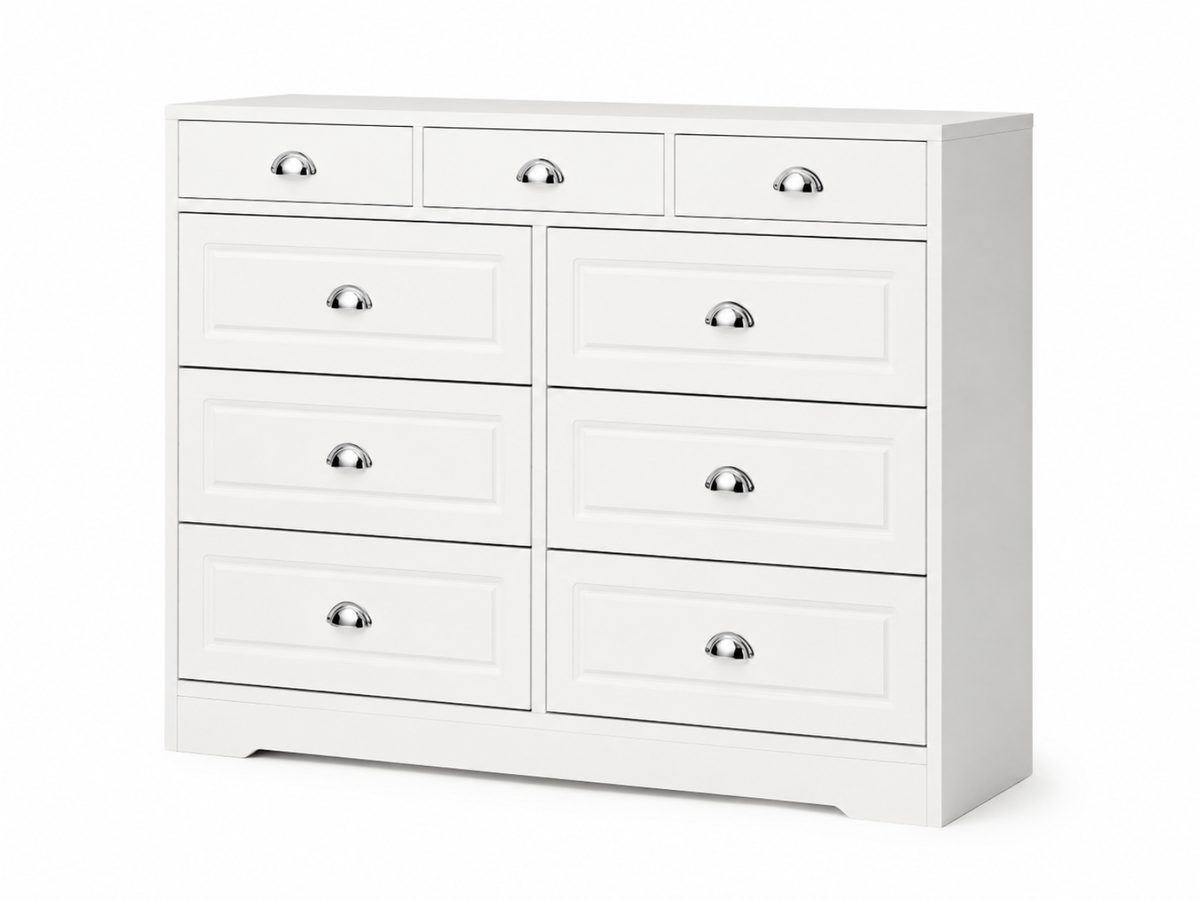9-Drawer Dresser - White