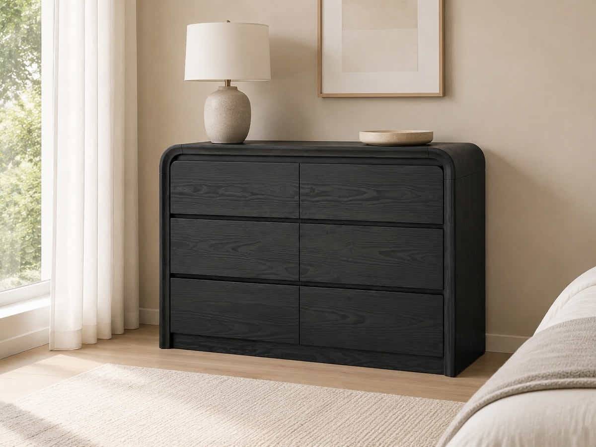 Vilda 6-Drawer Cabinet - Black