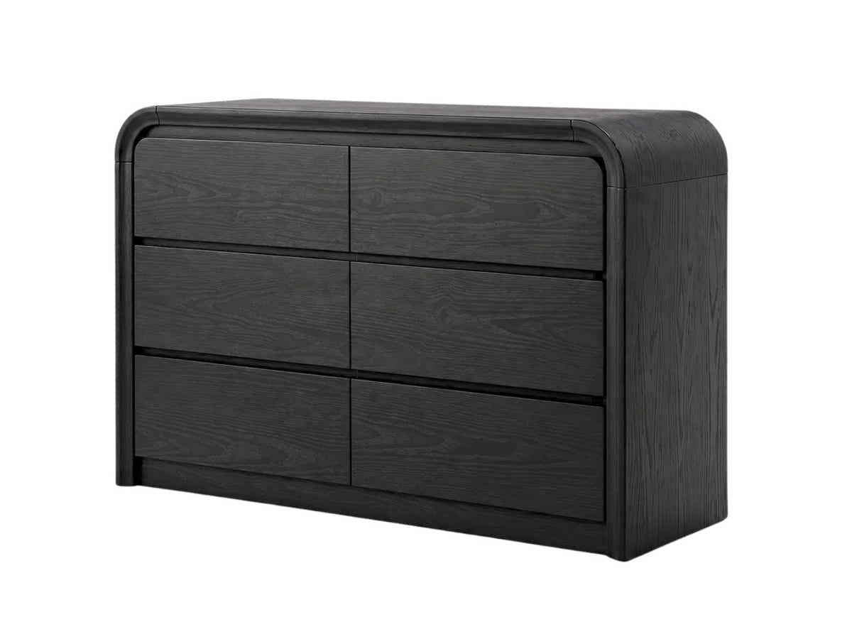 Vilda 6-Drawer Cabinet - Black