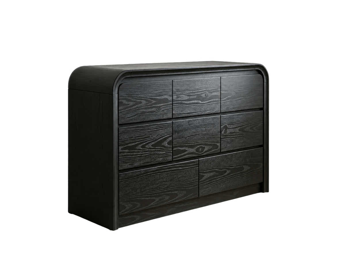 Vilda 8-Drawer Cabinet - Black
