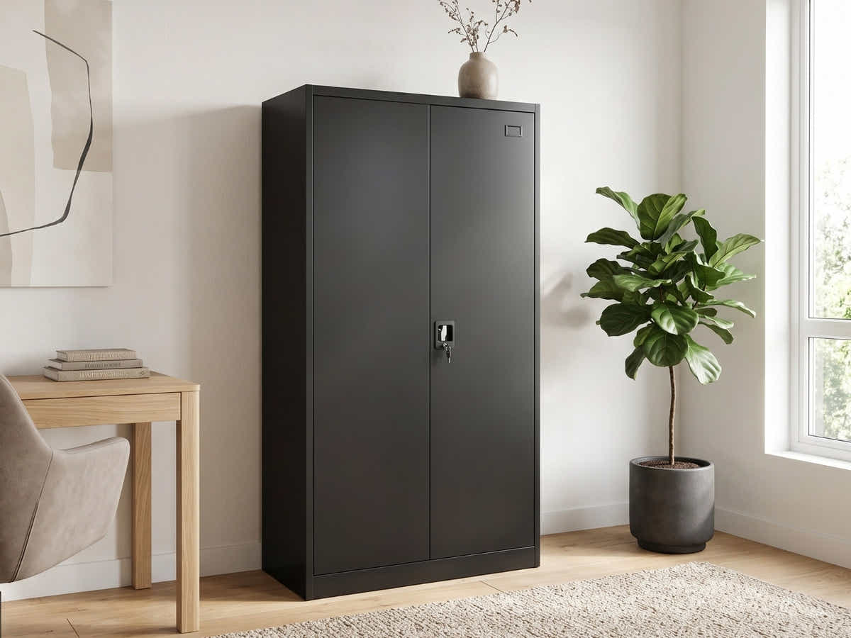 DS New Lockable Steel Garage Storage Cabinet - 165 cm