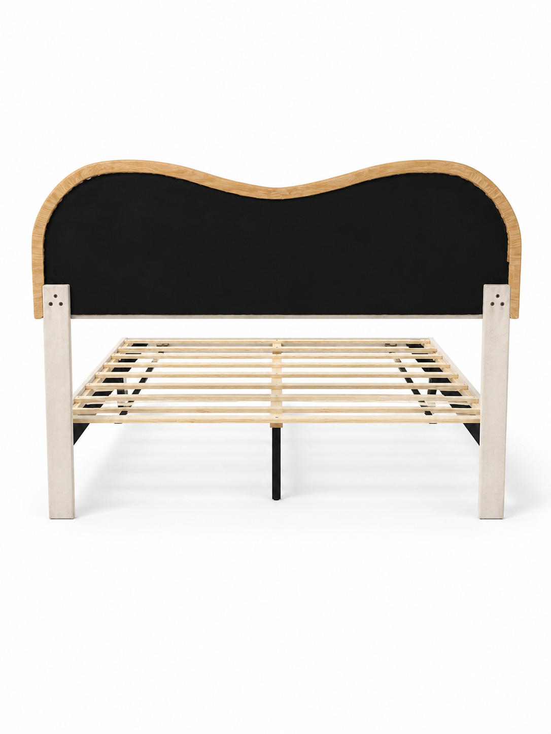 DS Etta Fabric Bed Beige - Queen