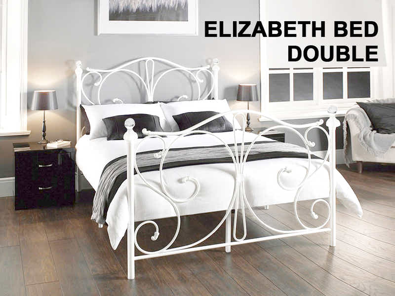 Elizabeth Bed Frame White - Double