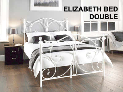 Elizabeth Bed Frame White - Double