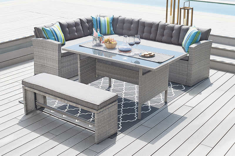 Catania 4-Piece Steel Outdoor Dining Set