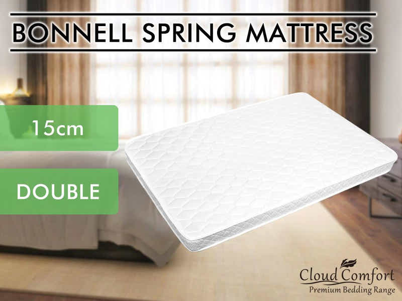 Wayford Bed White with Bonnell Mattress Combo - Double