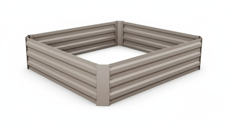 Galvanized Steel Garden Bed 120x120x30 cm