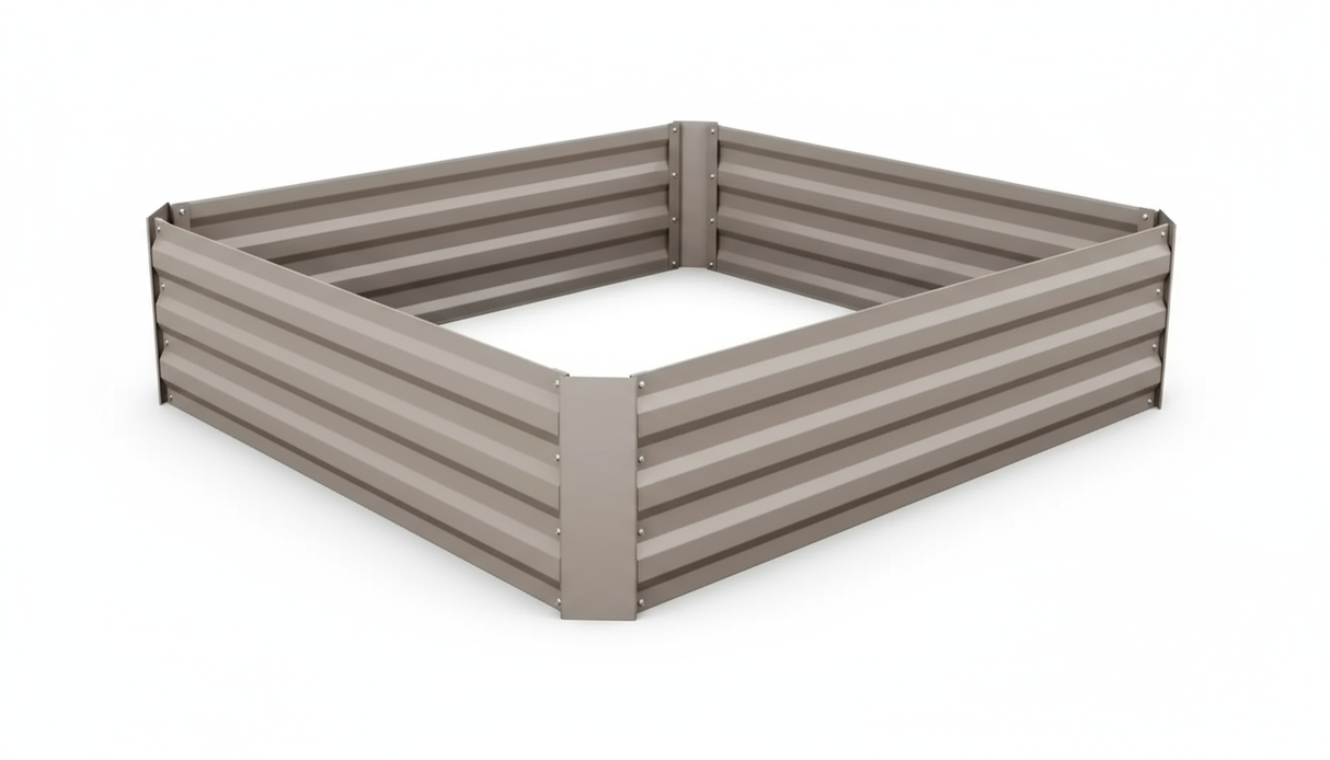 Galvanized Steel Garden Bed 120x120x30 cm