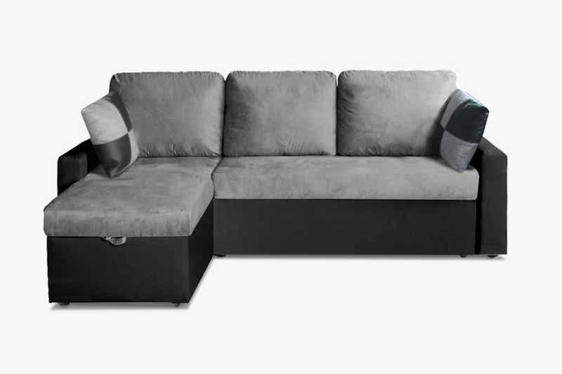 Salem Pull Out Sofa Bed with Storage - Grey