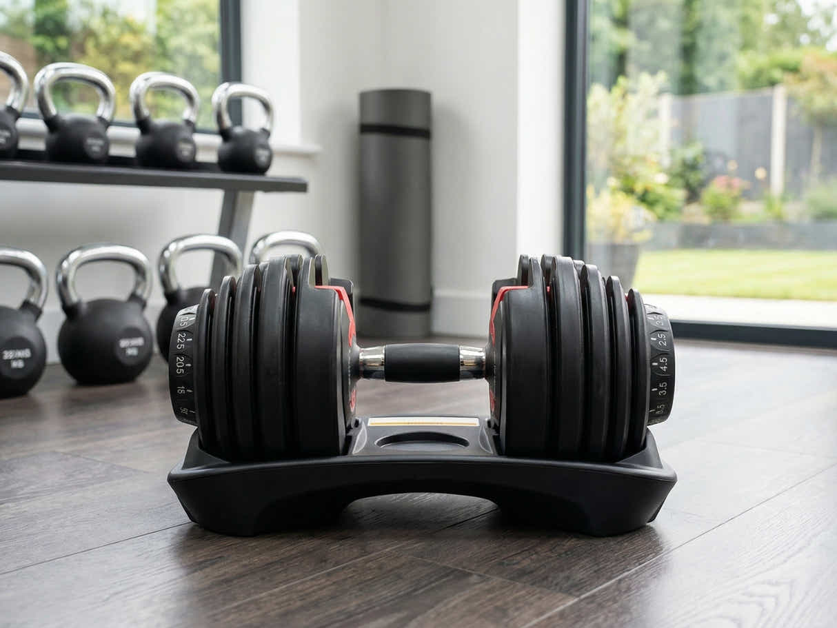Adjustable Dumbbell Black & Red - 24 kg