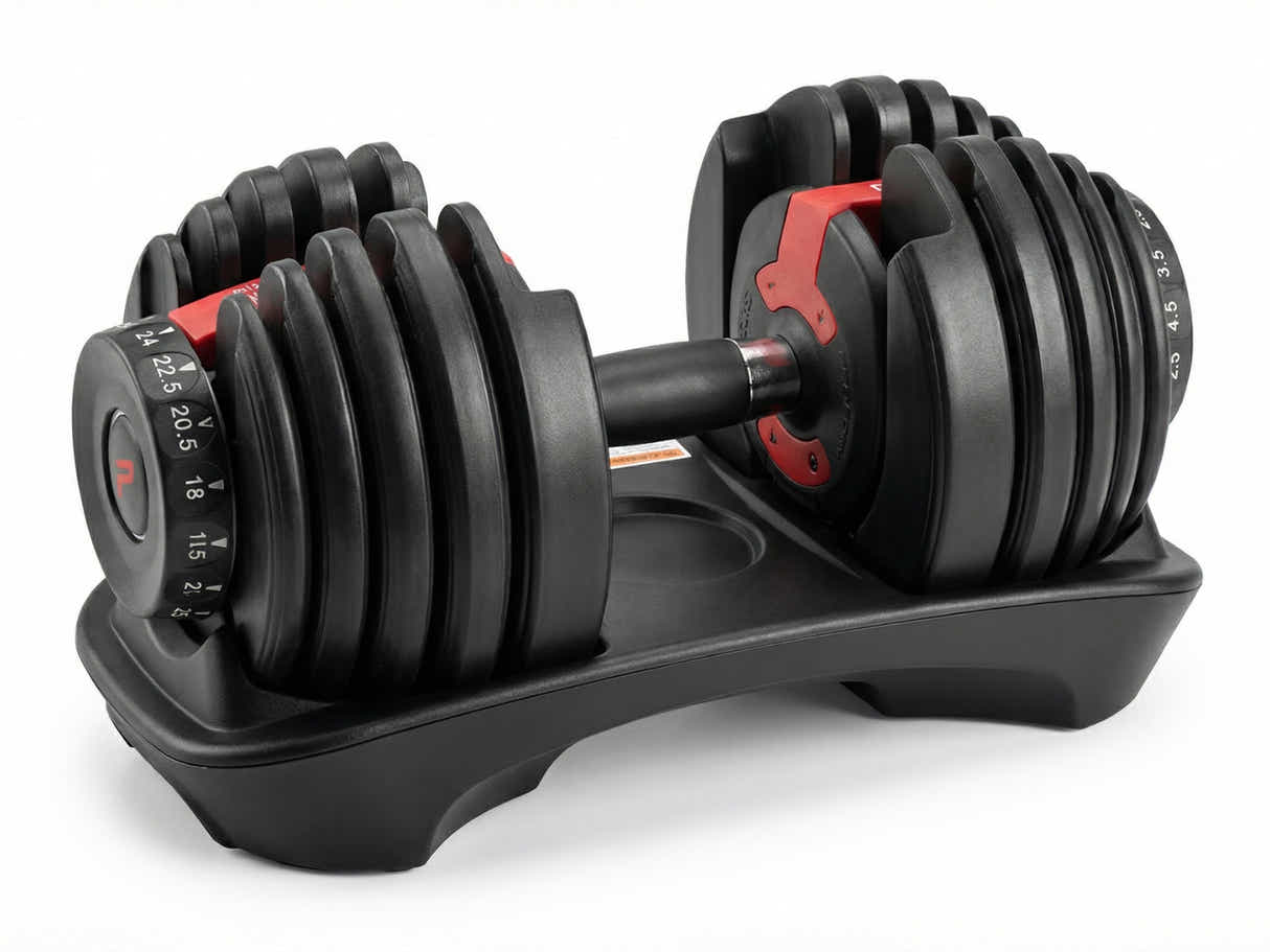 Adjustable Dumbbell Black & Red - 24 kg