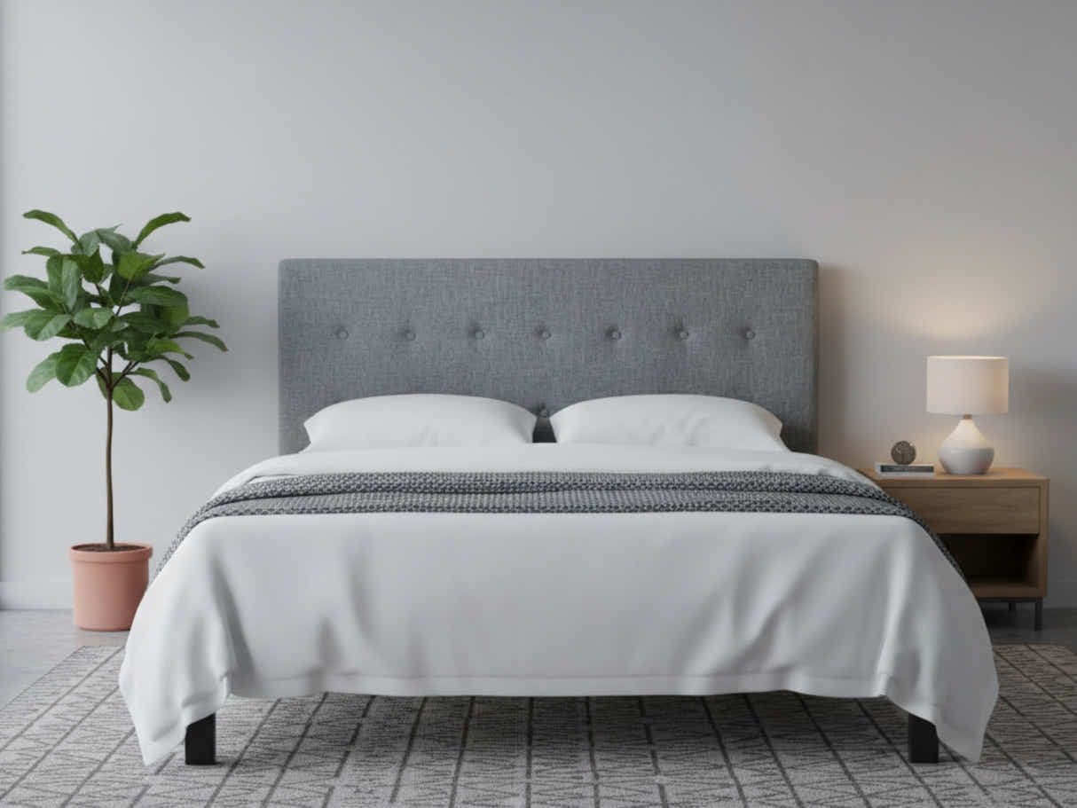 Freddy Linen Headboard Bluish Grey - Super King