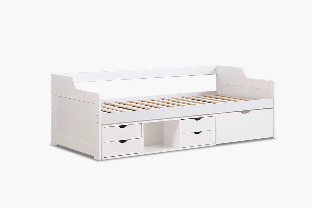 Herb Daybed with Drawers - White