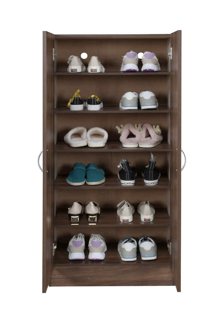 Clevedon 2-Door Shoe Storage Cabinet - Walnut