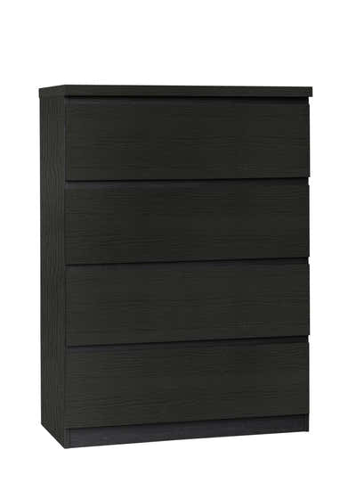 Tiko 4-Drawer Tallboy - Black Oak