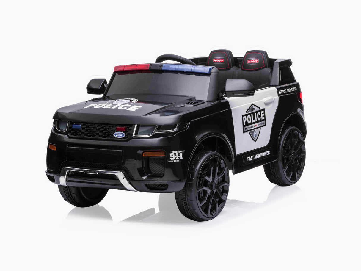 Kids Ride On Police Car - Black