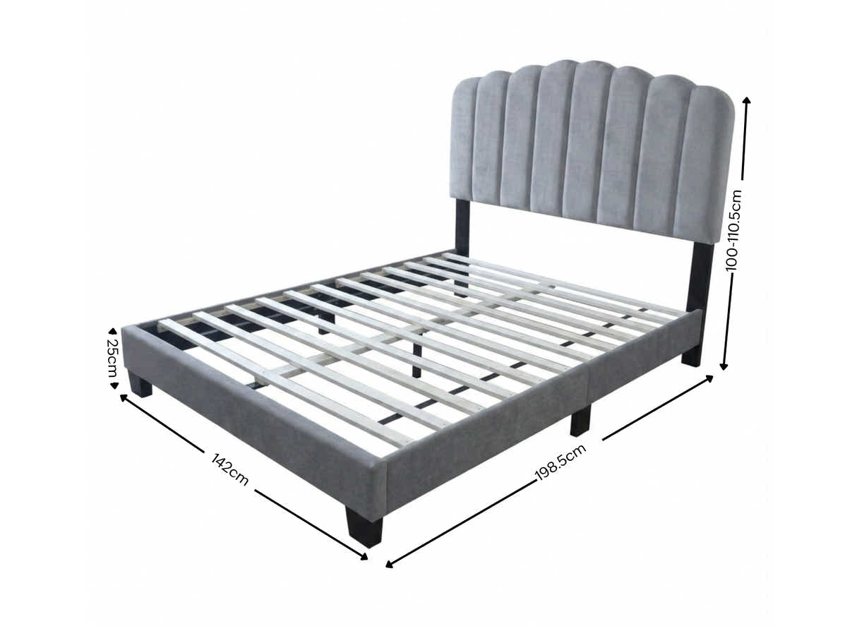 Innogen Bed Frame Grey - Double