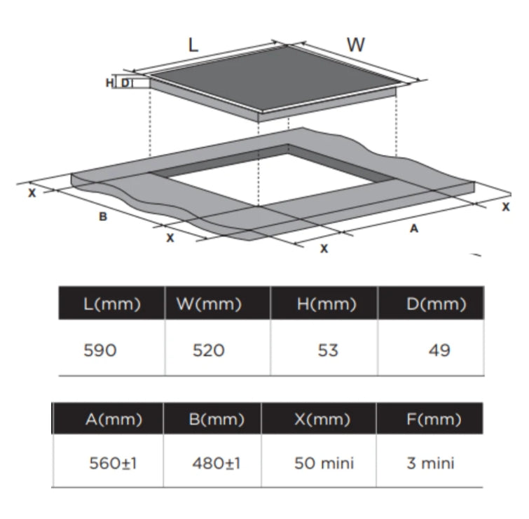 Midea 60cm Freezone Induction Cooktop