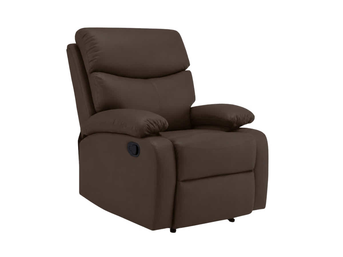 Giselle PU Leather Recliner Chair - Brown