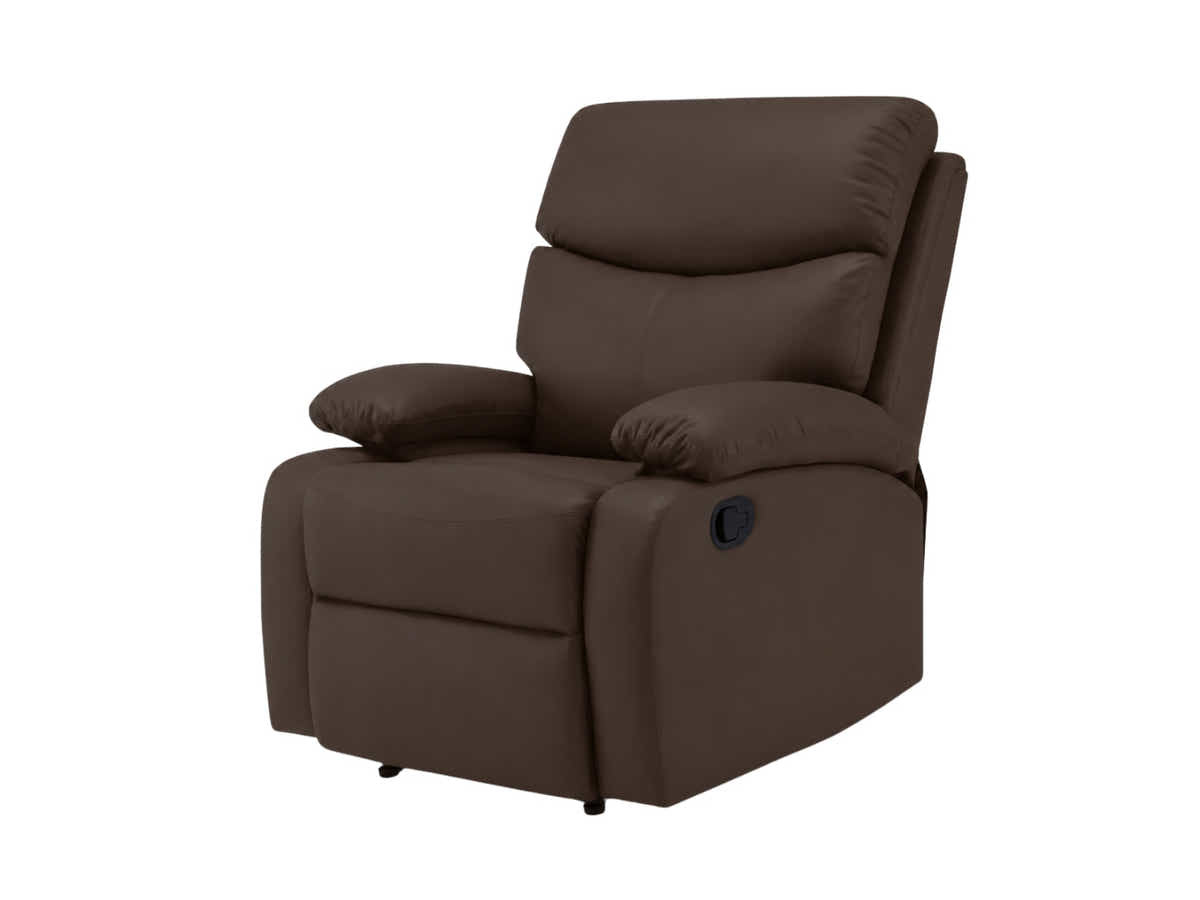 Giselle PU Leather Recliner Chair - Brown