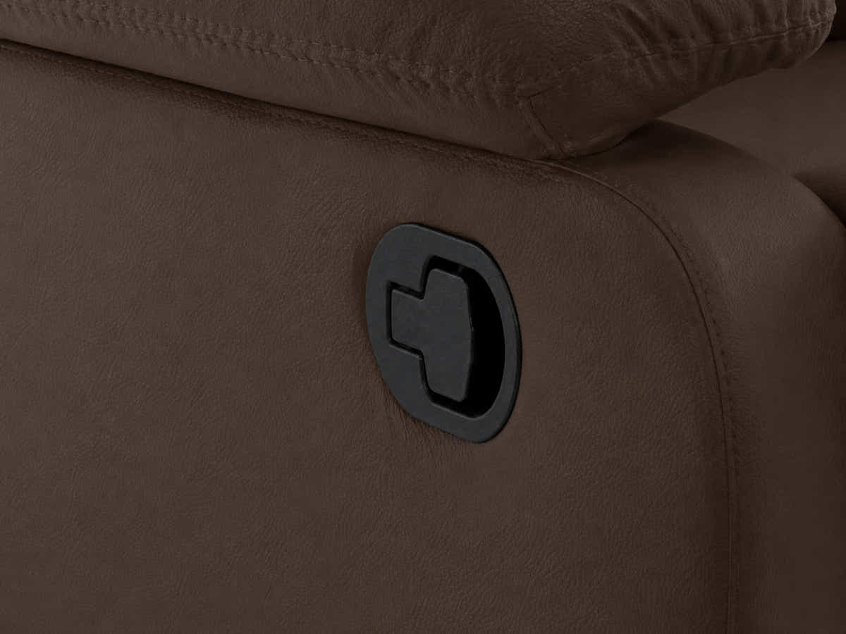 Giselle PU Leather Recliner Chair - Brown