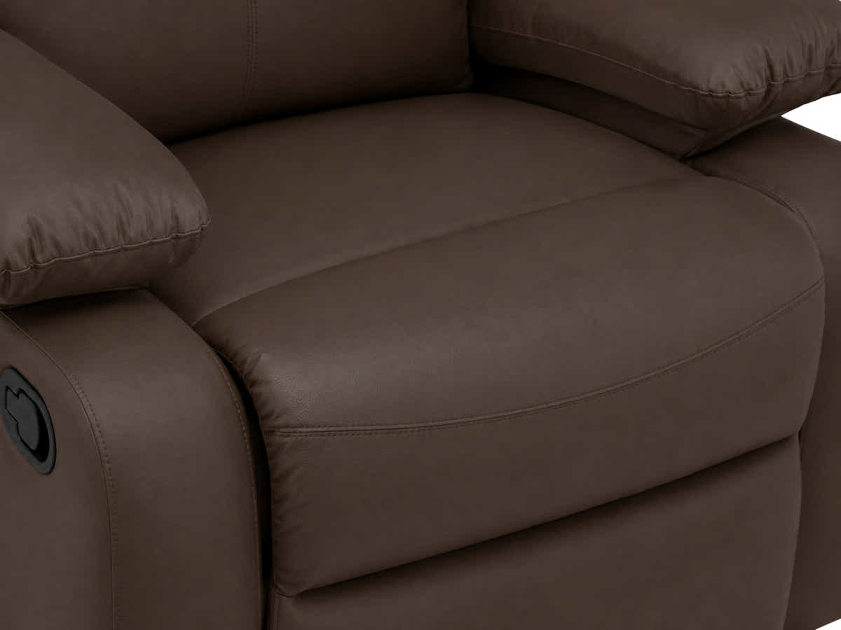 Giselle PU Leather Recliner Chair - Brown