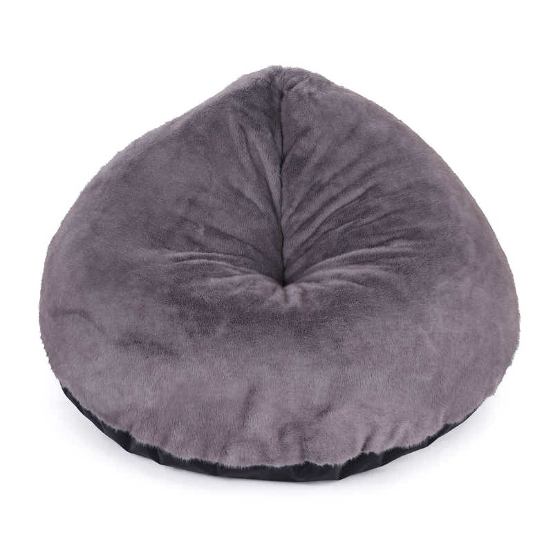 Leaf-Shaped Foam Bag Chair - Grey