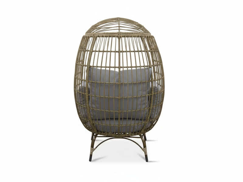 Standing Outdoor Egg Chair - Brown & Grey