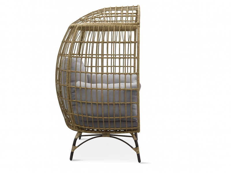 Standing Outdoor Egg Chair - Brown & Grey