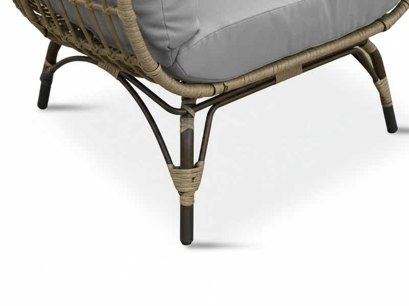 Standing Outdoor Egg Chair - Brown & Grey