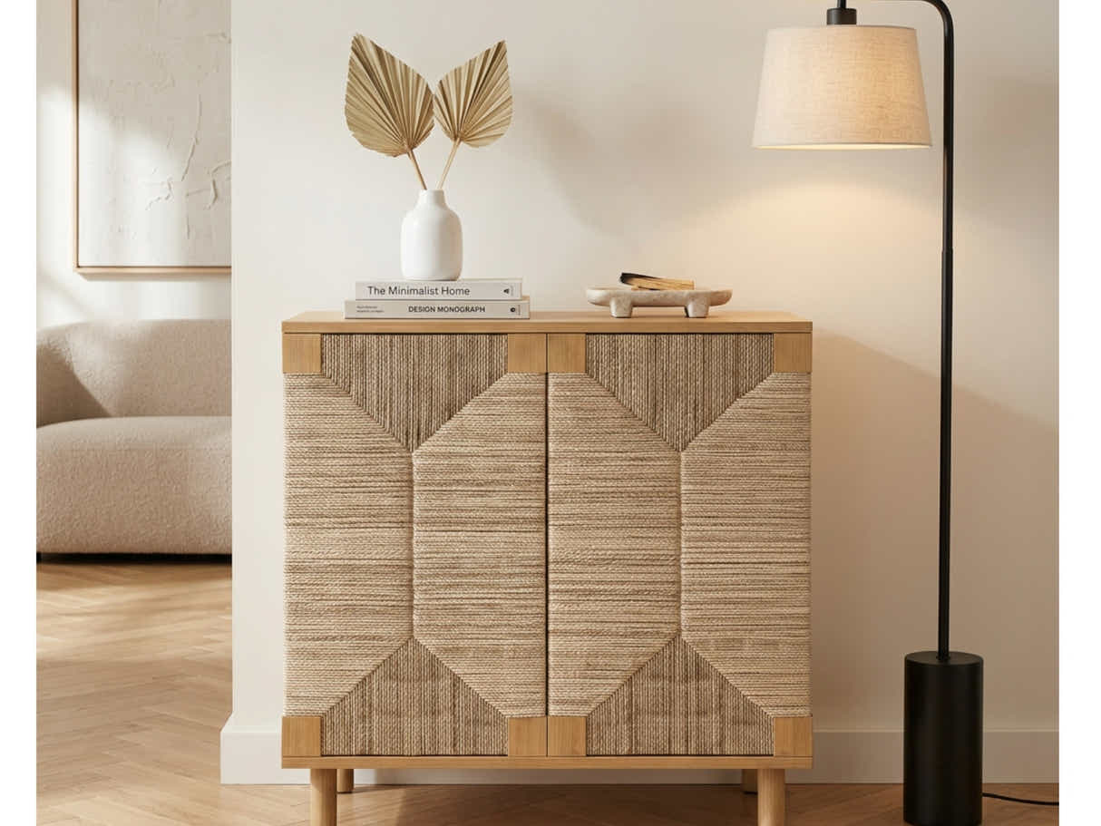 Natus Braided 2-Door Cabinet - 80 cm