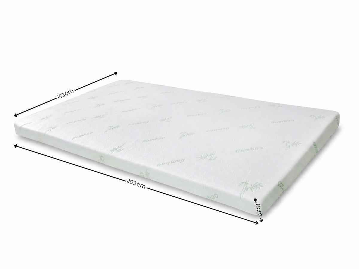 Memory Foam Mattress Topper 8 cm Blue – Queen