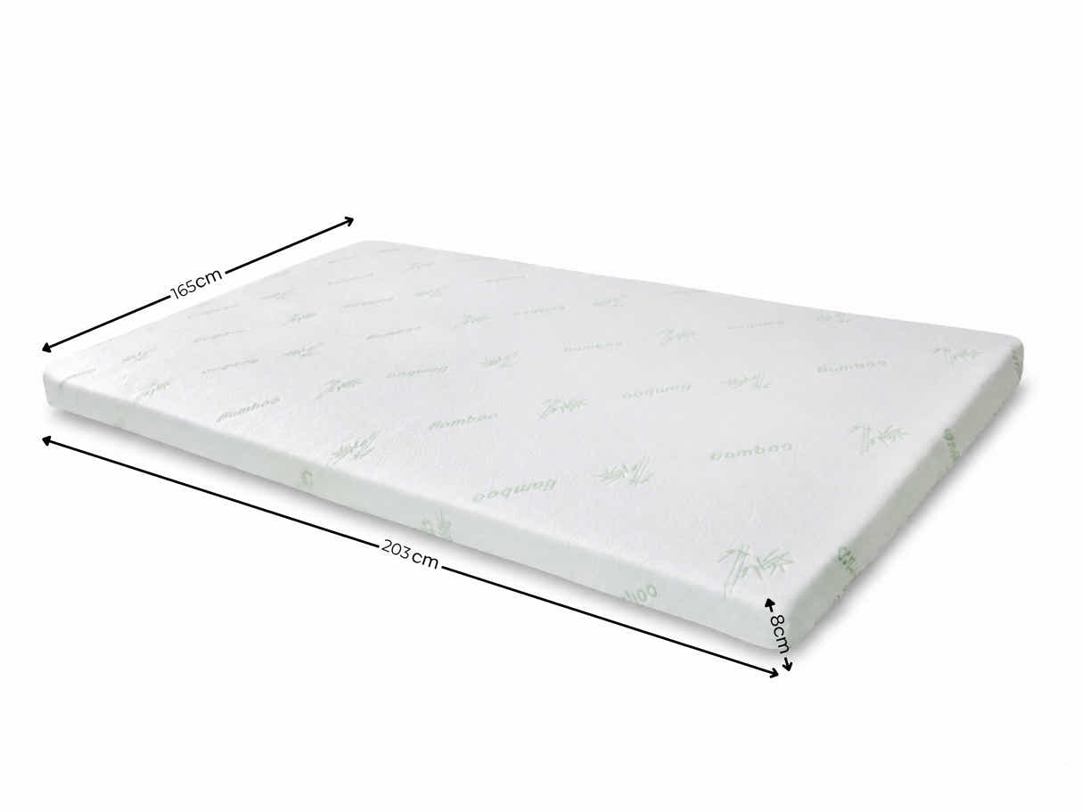 Memory Foam Mattress Topper 8 cm Blue – King