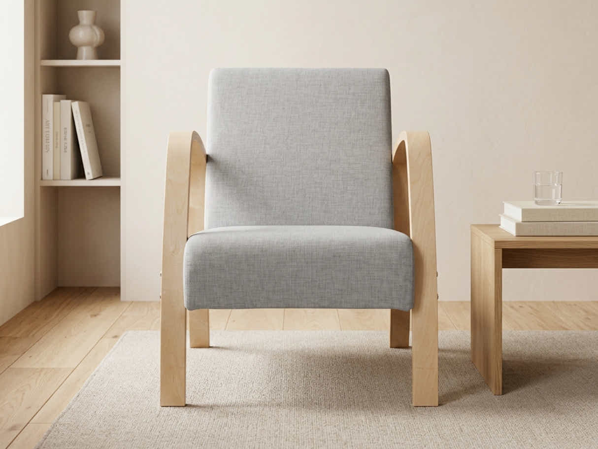 Bentwood Linen Sofa - Grey